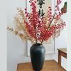 Vaso Moderno Minimalista in Ceramica Nera per Fiori Freschi e Bambù della Fortuna