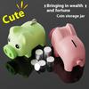 1 Pcs Creative Design Cartoon Piggy Bank Multiple Color Cartoon Transparent Piggy Bank Children Gifts Plastic Save Moneny Toys
