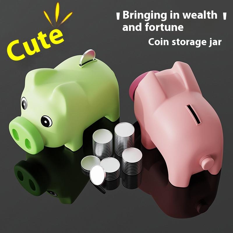 1 Pcs Creative Design Cartoon Piggy Bank Multiple Color Cartoon Transparent Piggy Bank Children Gifts Plastic Save Moneny Toys