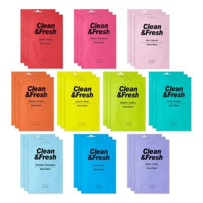 Eunyul Clean & Fresh 10 tipi di maschere in tessuto Set 22 ml * 30 pezzi