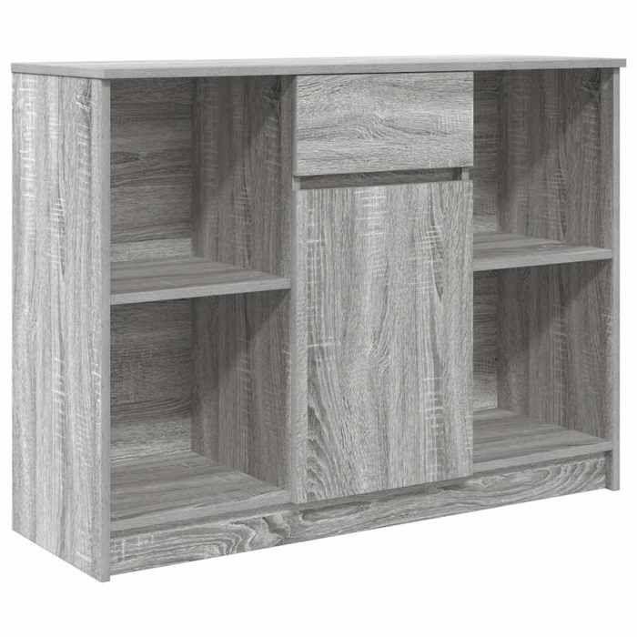VidaXL Buffet avec tiroir sonoma gris 101x35x76 cm bois d'ingénierie, meuble de rangement, buffet, meuble d'entrée, meuble 861567
