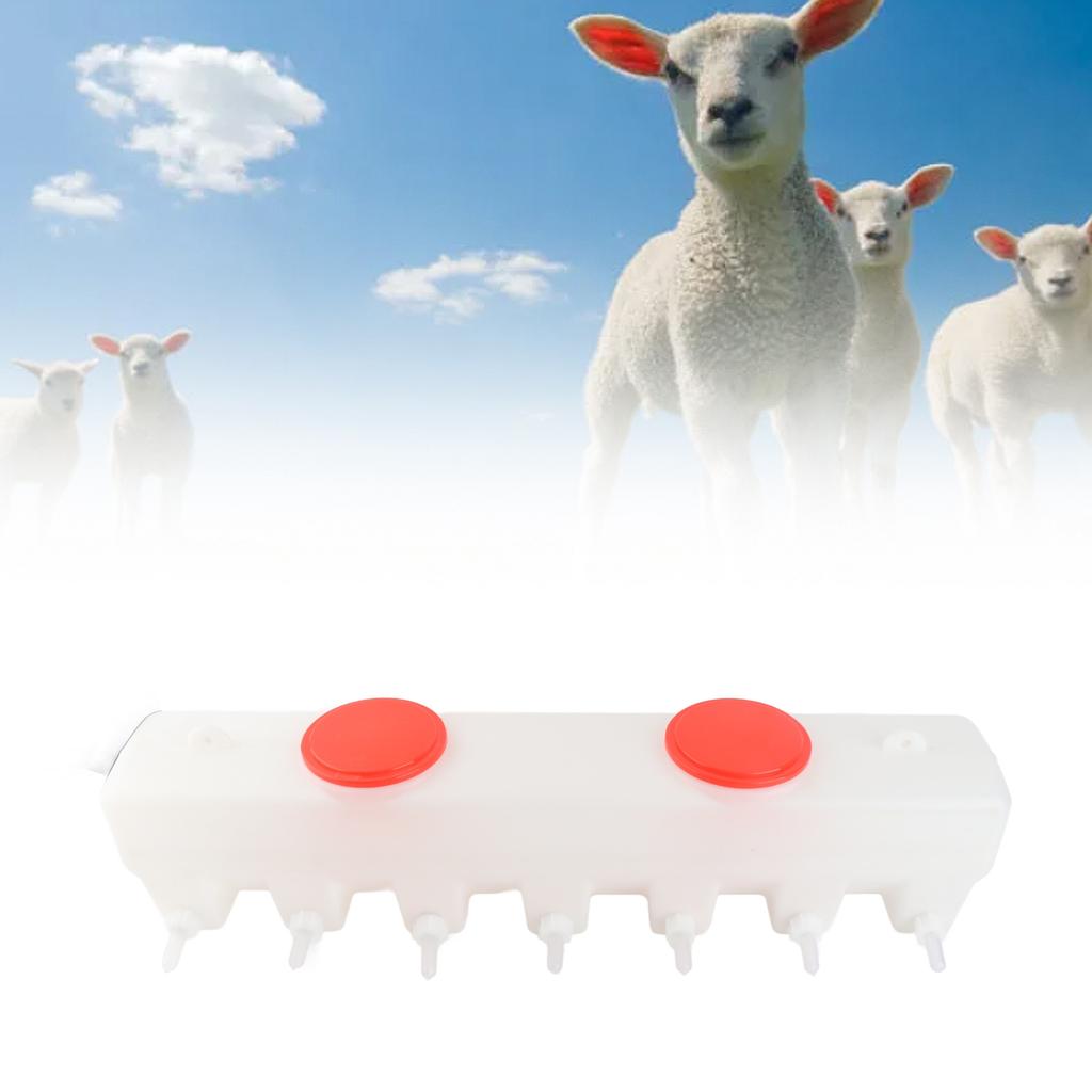 9l silicone lamb drink feeder, 14 nipples, double-sided cattle milk feed with shaft valve for calves, piglets, lambs, dog, animal milk feeder, cattle