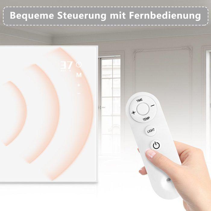 Wall-mounted Infrared Heater - NETTLIFE - 90x50x1 Cm - 450 W - Remote Control - Programmable