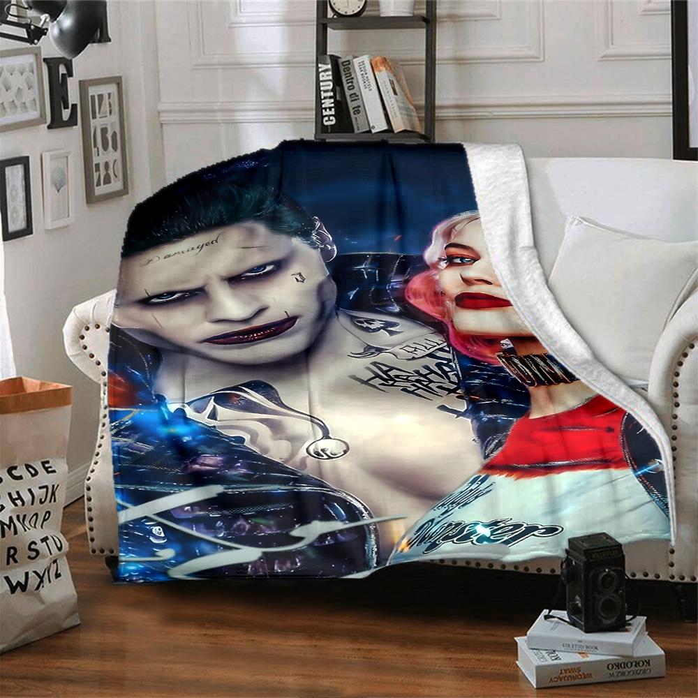 Dc Character Joker Harley Quinn Blanket Ultra-Soft Suitable for Picnics Office Chair Bedding Four Seasons Multipurpose Modern