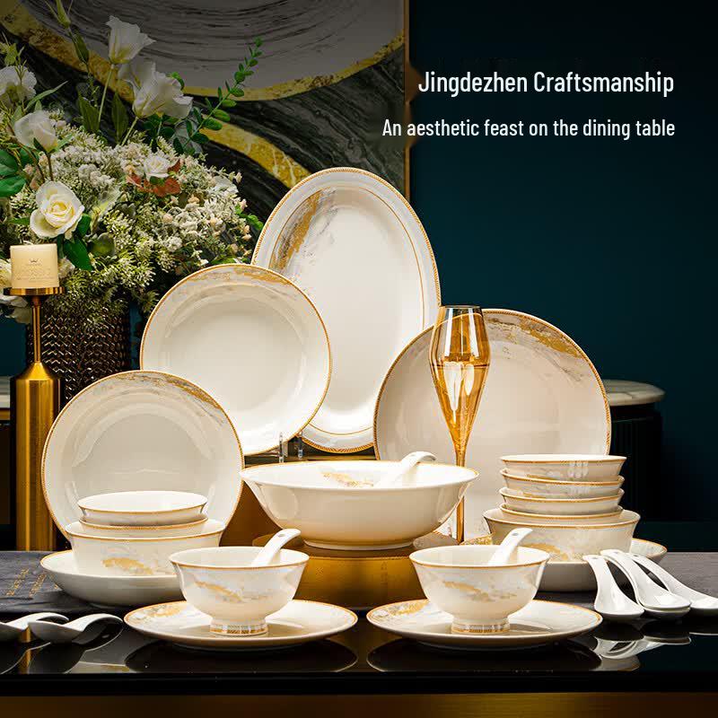 Peierson 2026 Collection 36-Piece Chinese Ceramic Dinnerware Set