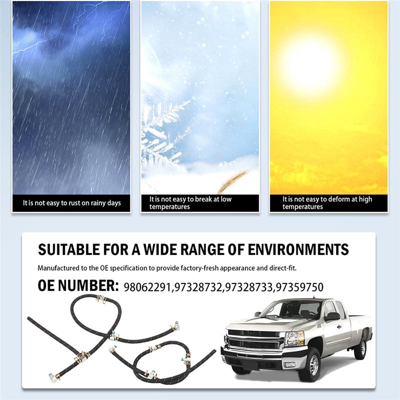 

Diesel Pipe Reflux Kit 98062291 97328732 For Duramax 6.6L LLY LBZ LMM Silverado 2500 HD 3500HD