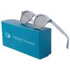 TRAD VALEN Polarized Crown Panto Sunglasses for Men and Classic Popular for UV400 Clear Driving Women, Lightweight, Elegant, Design, Sports, Golf,