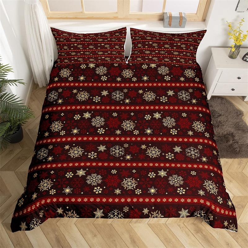 Christmas Duvet Cover Boys Christmas Gingerbread Man Bedding Set Microfiber New Year Quilt Cover Set Xmas Theme Bedspread Cover