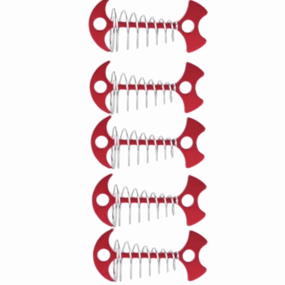 5 Pcs Spring Buckle Ground Anchor Aluminum Alloy Fishbone Deck Anchor  Tents Canopies