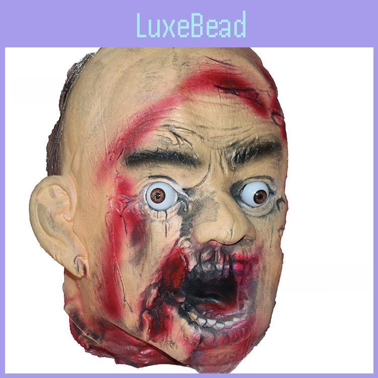 Horror Latex Foam Zombie Dry Corpse Hanging Head For Halloween Escape Room Decor And Costume