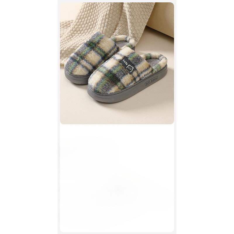 New Thick-soled Cotton Slippers, Warm and Anti-slip Women's Outerwear Shoes