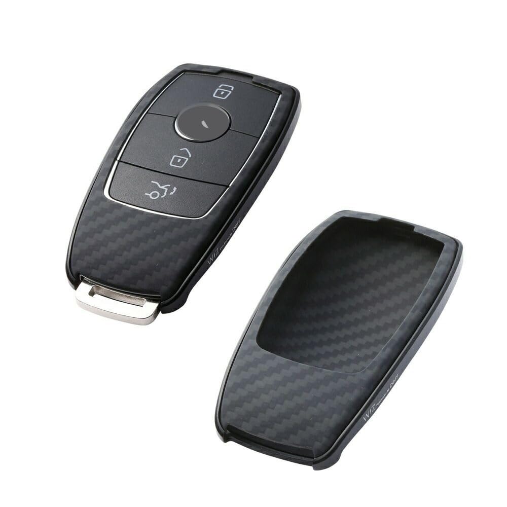 

Deff Key with Beautiful Aramid Fiber and Carbon Fiber No Radio Wave Interference Mercedes-Benz Case, Black, Grain,