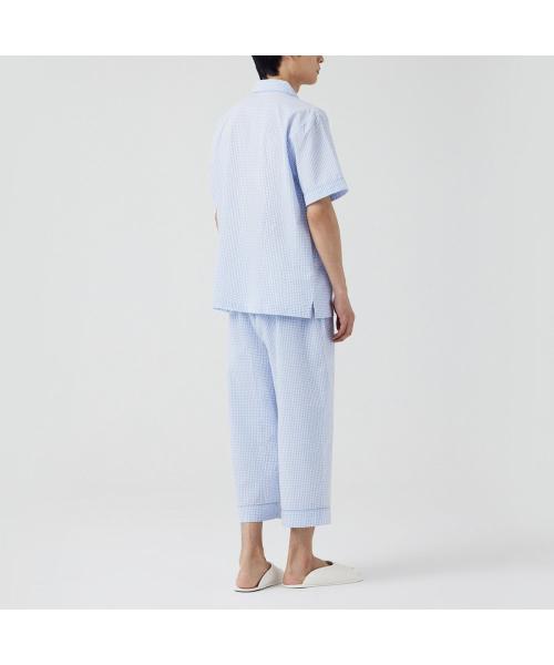 [JAJU] Men's Cotton Seersucker 3/4 Pajama Set [Shipped from Korea] 100% Authentic
