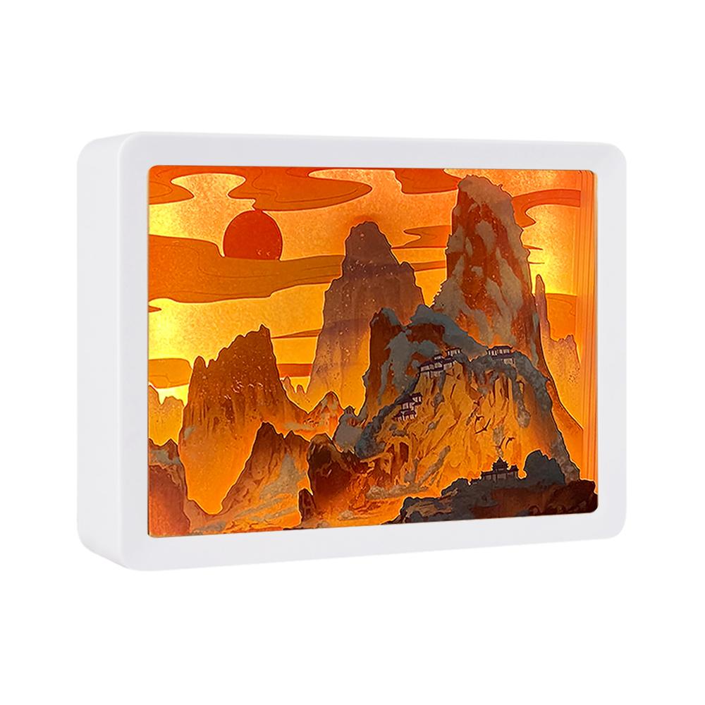 Anime Led Light Box 3D Paper Carving Lamp Anime Paper Cut Shadow Light Box Decorative Lights Lamp For Children'S Room Decor Gift