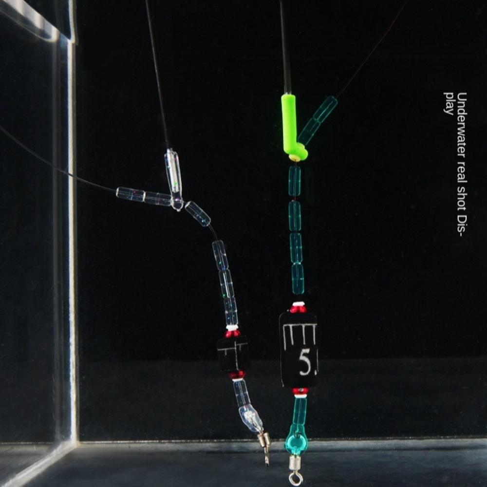 50PCS High Toughness Drift Float Green Fishing Hooks Supplies Fishing Float Seat High Transparency