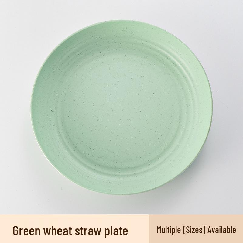 Set di Piatto Rotondo per Dessert e Snack in Paglia di Grano - Piatto Raccogli Ossa Stile Giapponese