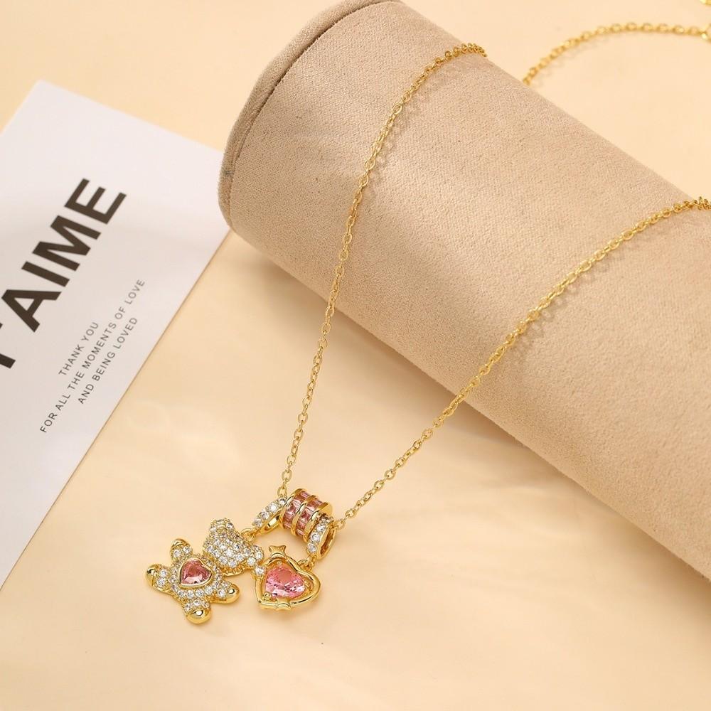 Heart Shaped Pendant Necklace Adjustable Choker Necklace Durable Collarbone Chain Daily Wear