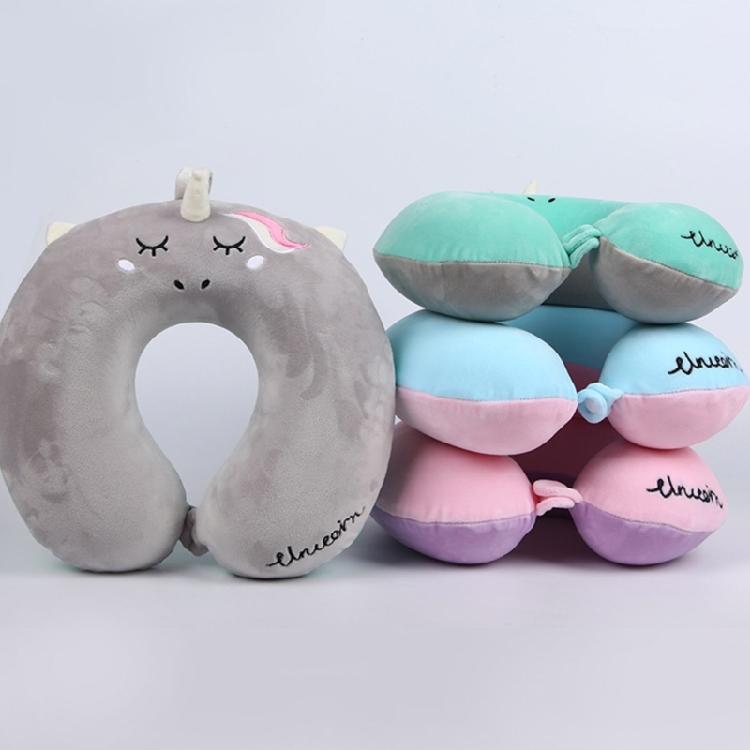 Cuscino da Viaggio a Forma di U Cuscino in Memory Foam Animale Peluche Poggiatesta Supporto per il Collo
