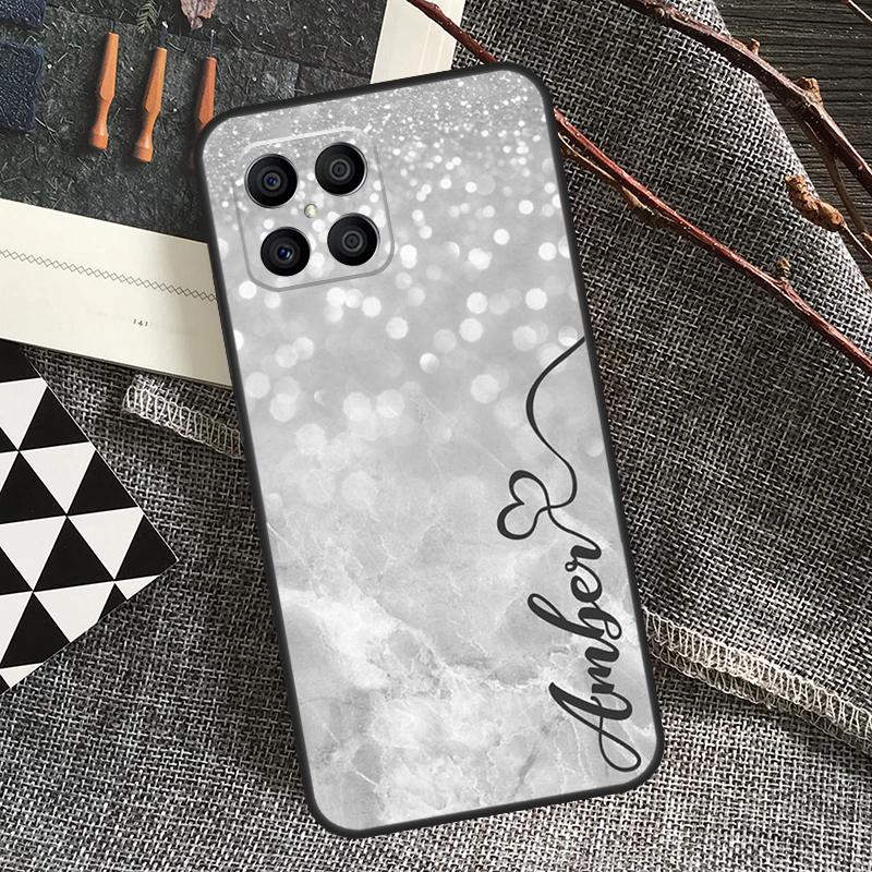 PERSONALISED Glitter name initials Case For Honor 90 70 50 Lite Magic 5 Magic 6 Pro X6 X7 X8 X9 X6a X7a X8a X9a X8b X9b Cover