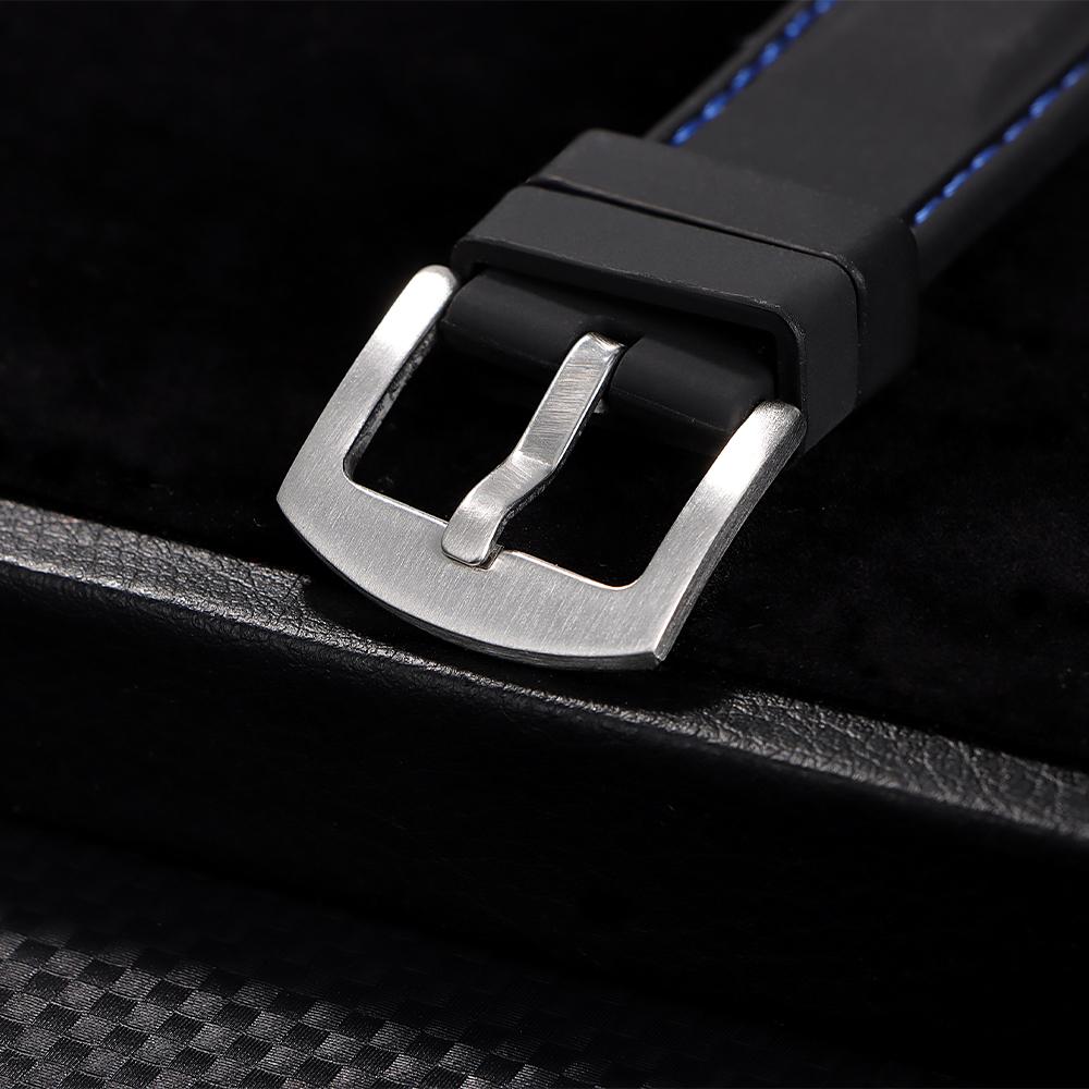 18mm 20mm 22mm 24mm 26mm Uhrenarmband Sport Vintage Silikon Uhrenarmband Edelstahlschließe Uhrenzubehör für Seiko