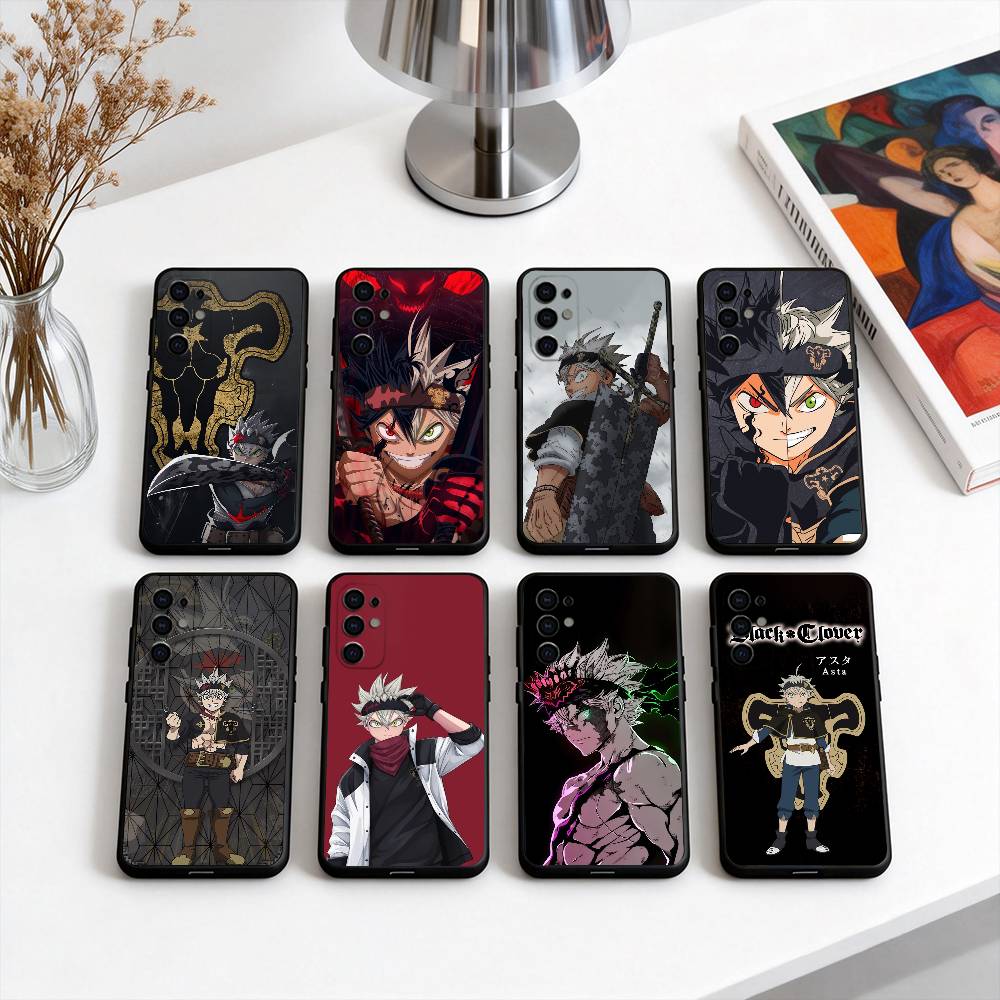 B-Black A-Asta-ES C-Clover Phone Case For Samsung S25,S24,S21,S22,S23,S30,Ultra,S20,Plus,Fe,Lite,Note,10,Black Cover