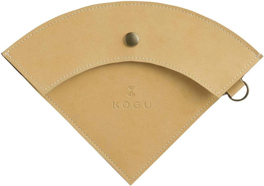 Coffee Tools KOGU Shimomura Planning Coffee Filter Case [Made in Japan] Synthetic leather Compatible with conicaltrapezoidal shapes For 1 to 4 cups