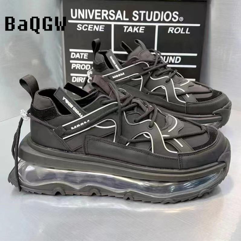 Fashion Designer Luxury Chunky Sneakers Men Cover Bottom Board Shoes Fashion Casual Genuine Leather Increased Internal Platform Shoes