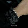 Iris Flower Cross Splicing Bracelet For Man Woman Non Fading Titanium Luxury Bracelet New Couple Jewelry Hip Hop Punk Gift