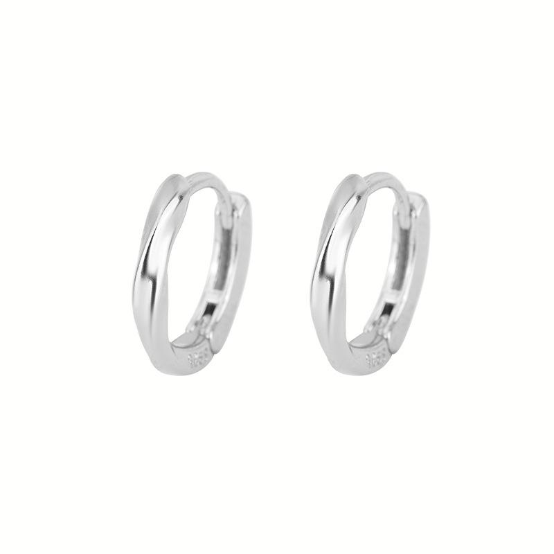Mobius Strip Hoop Earrings For Women Elegant Minimalist Circle Ear Cuffs Unique Fashion Jewelry Accessories