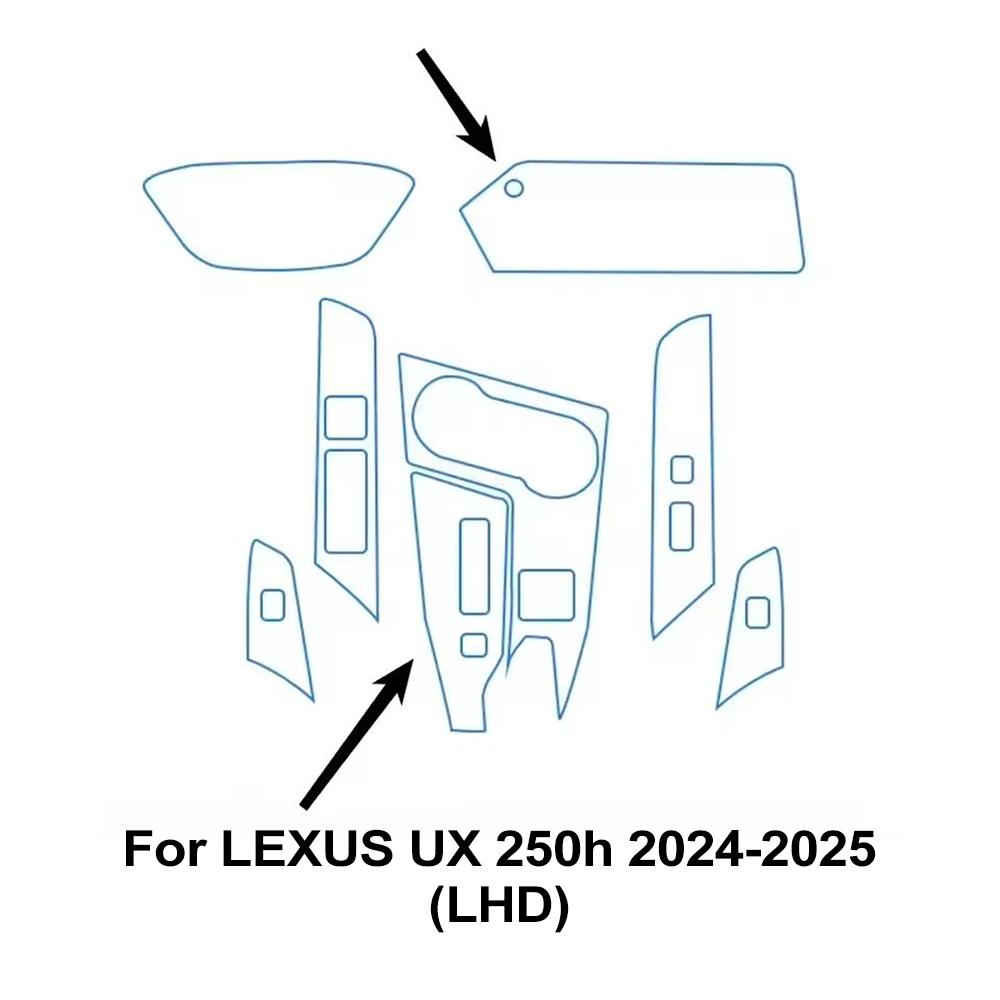 

Pre Cutting TPU Film Transparent for LEXUS UX 250h 300 2026 2026 2026 2026 Interior Gear Panel GPS Center Console PPF Protection