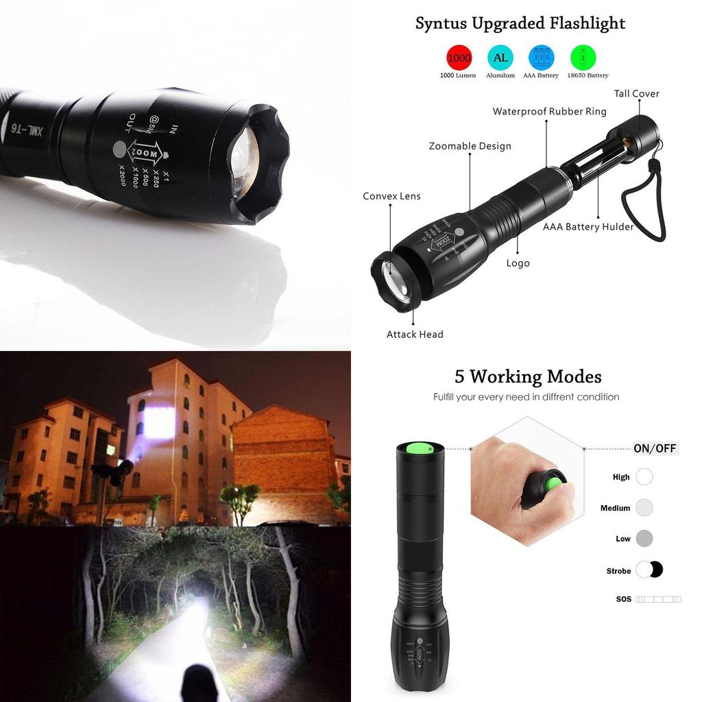 Compact And Portable 18650 Torch Lamp With Superior Focusing Optic System