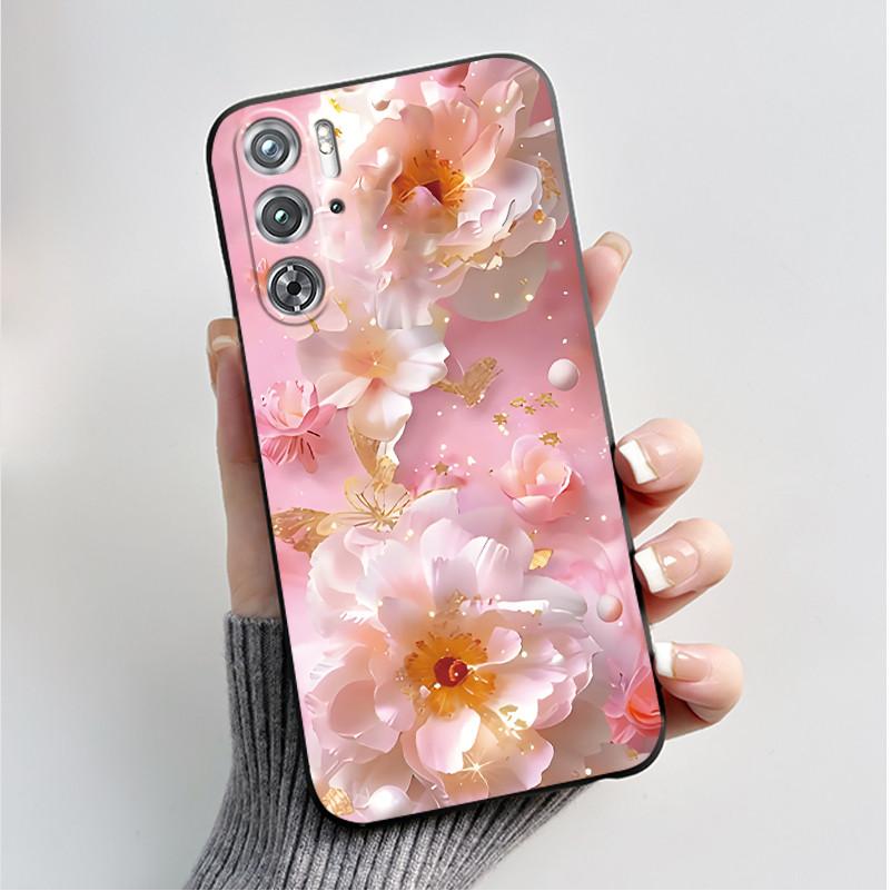 Per ZTE nubia Red Magic 9 Magic9 9S Pro Plus 5G Custodia Moda Farfalle Fiori Sottile Nera Morbida TPU Retro Opaco Copertura Protettiva