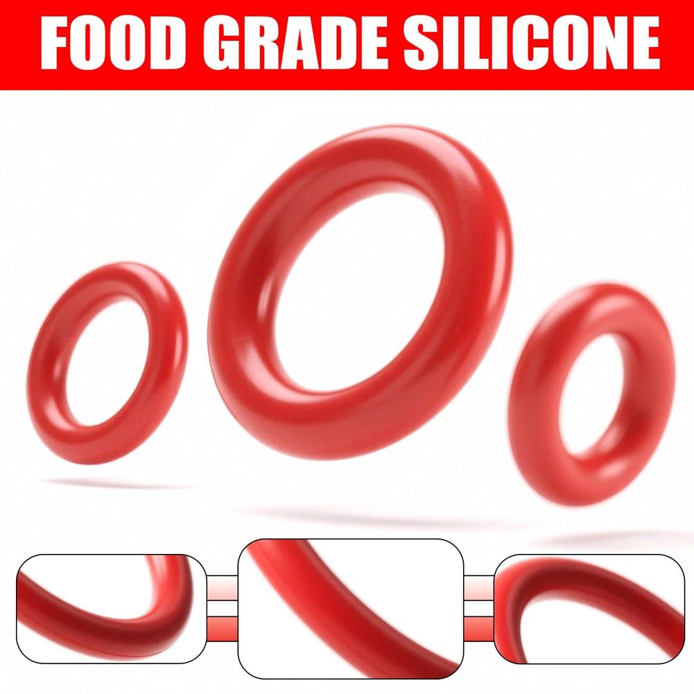 O-Ring Silicone Seal Set, Heat-Resistant and Oil-Resistant O-Ring Combo Pack, Suitable for Automotive Repair, Water Pipe Sealing