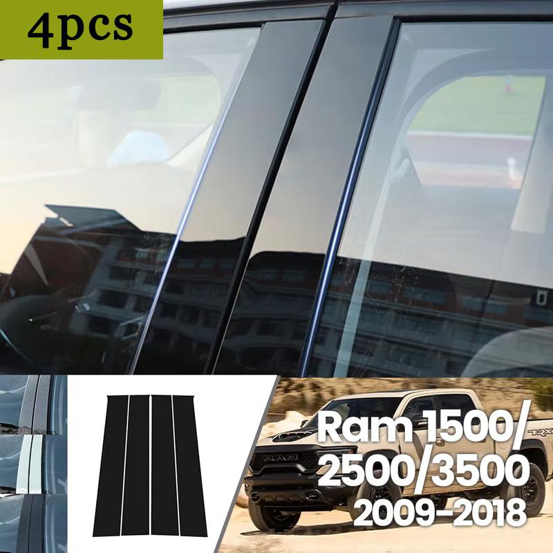 UAL3 Voor Dodge Ram 1500 2500 3500 2009-2018 2010 2011 Helder Zwart Koolstofvezel Raam Deur Waterdichte B C Sticker
