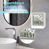 Bathroom Timer Clock Shower Clock,Waterproof for Water Sprays Bathroom Clock Wall Mount,Displays Time,Temperature Date