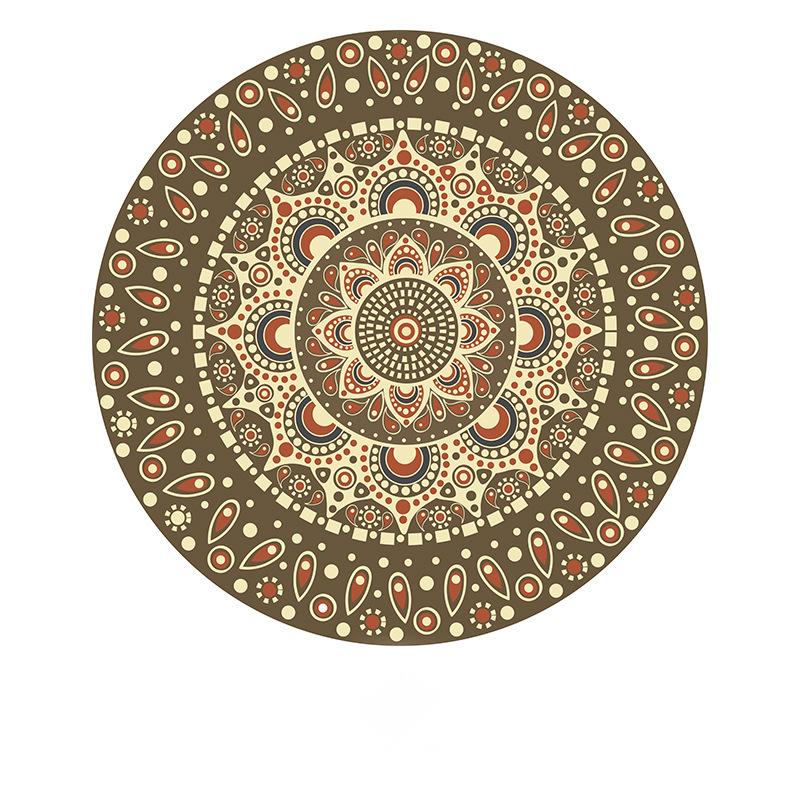 Koberec Retro bohémský kulatý noční stolek Geometrická podlahová rohož Obývací pokoj Home Decor