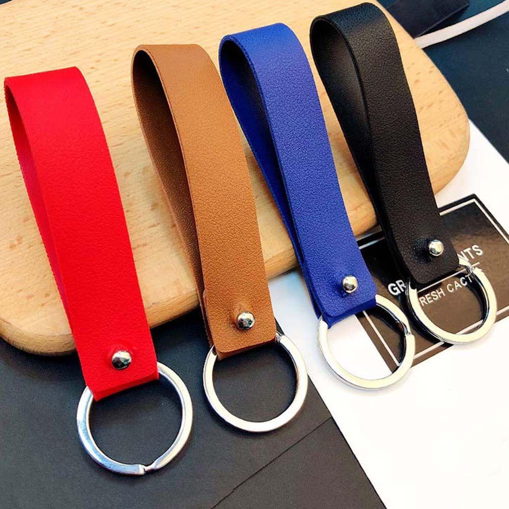 

Fashion Waist Hanging Bag Accessories Business Gift Leather Rope Car Keychain Key Rings Key Strap фиолетовый