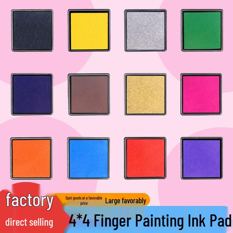 Children's DIY Rubber Stamp Ink Pad - 4x4 Graffiti Art & Journaling Set