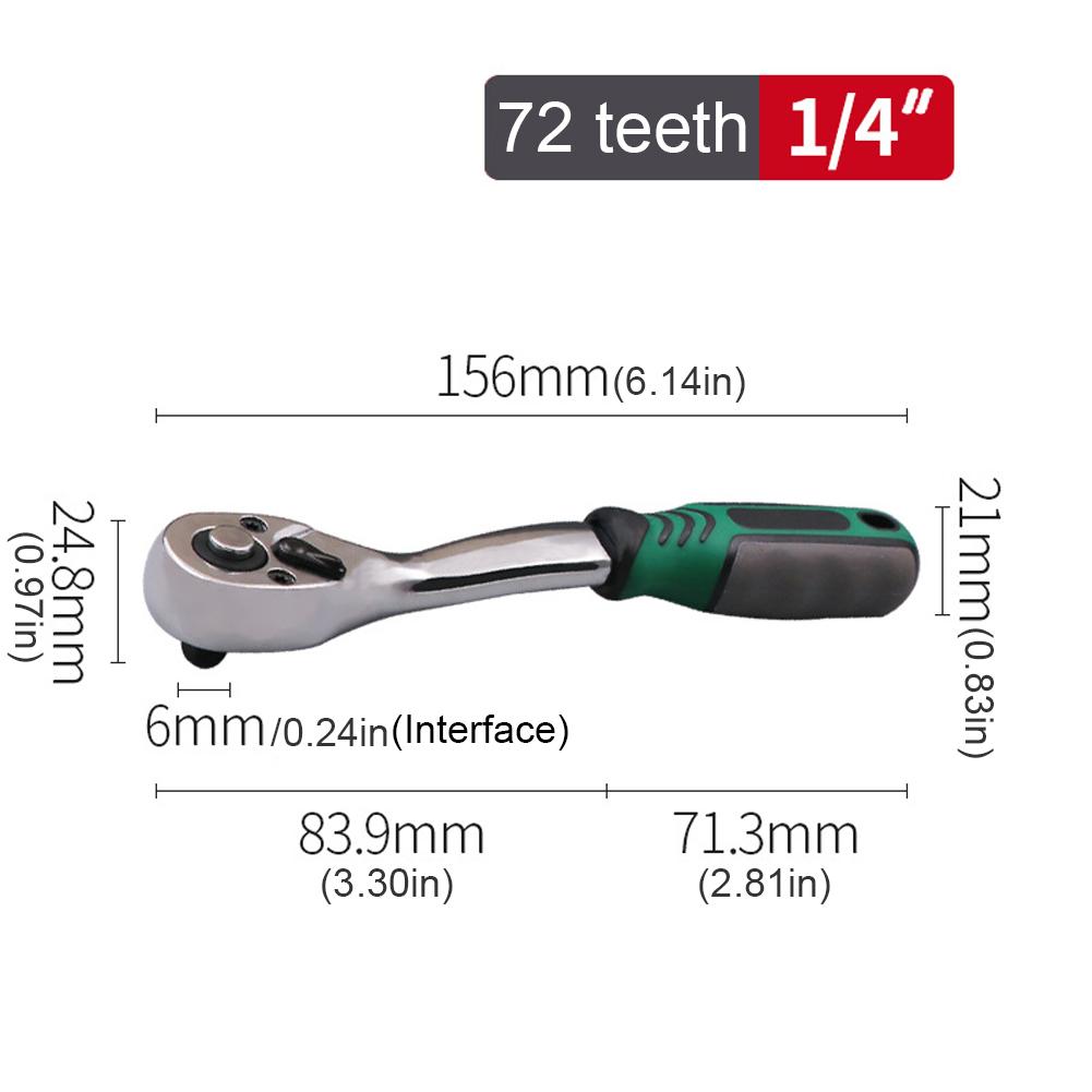 

Трещотка 1/4 дюйма 3/8 дюйма из хром-ванадиевой стали 72 зубца Привод Трещотка Торцевой ключ Инструмент Трещотка Гаечный ключ Ремонт Ручной инструмент