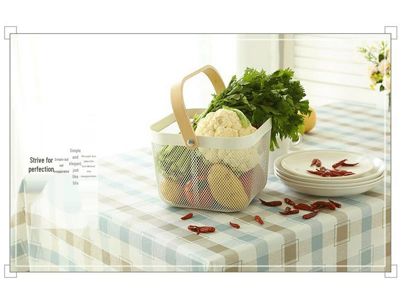 Multi-Purpose Metal Draining Basket for Vegetables, Fruits, and Laundry Storage