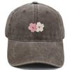 Flower Embroidery 100% Cotton Washed Cherry Blossom Cowboy Hat Summer Hat Luxury Man Hat Golf Designer Golf Women Men'S Dad Hats