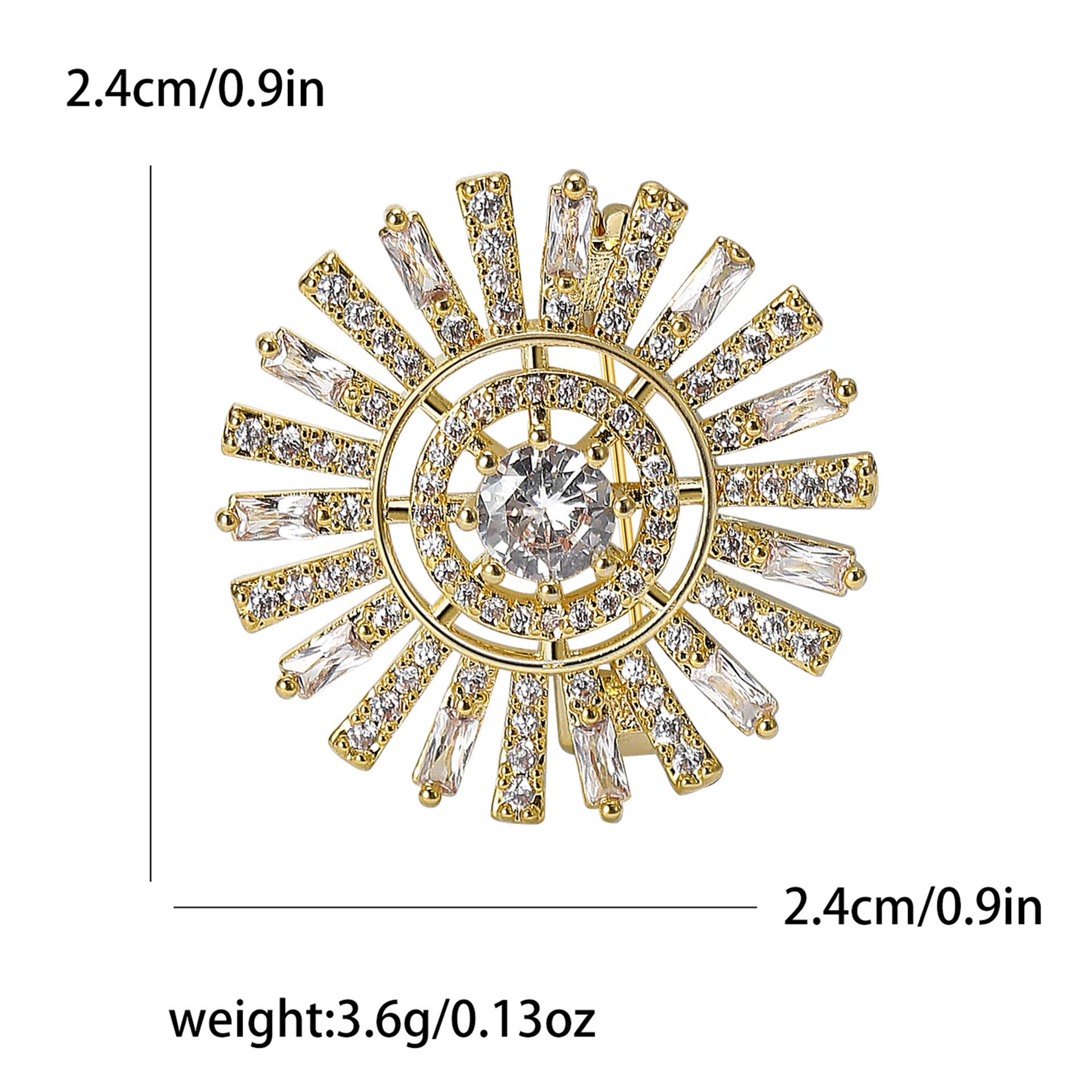 Модная легкая роскошная микро-инкрустированная медная циркониевая брошь Sun Talk изысканная креативная женская одежда корсаж ювелирные изделия булавка