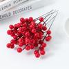 10pcs/Bundle Simulation With Frost Berry Red Rich Fruit Christmas Decoration Flower Arrangement Home Dining Table Windowsill