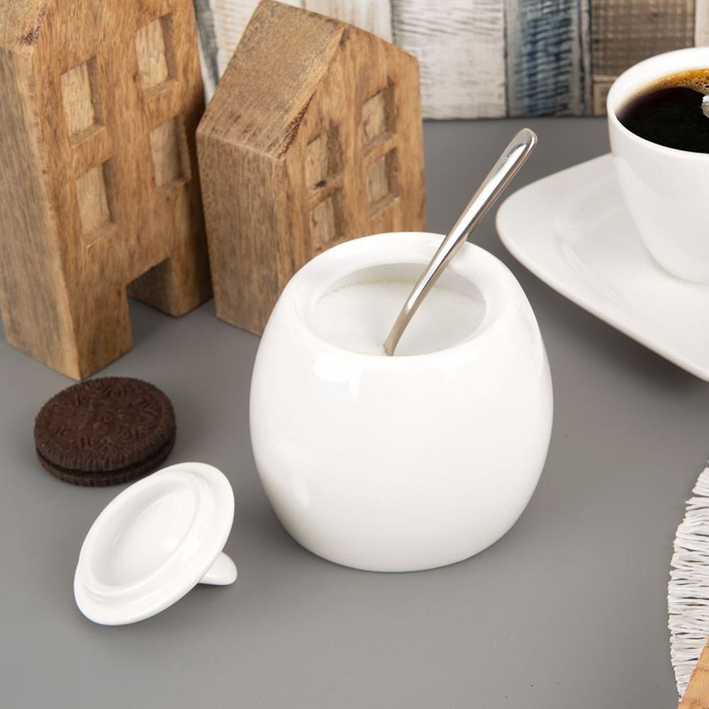MONA Musica White Porcelain Sugar Bowl with Lid 240ml
