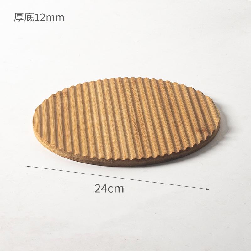 Creative Wavy Bamboo Tea Tray Irregular Ins Style Decoration Aromatherapy Serving Plate for Bread Fruit Dessert