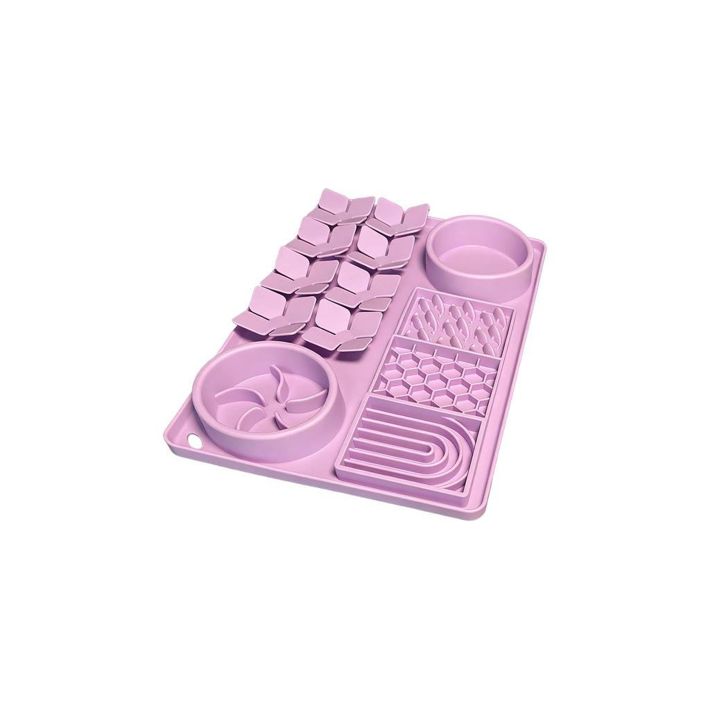 New Multifunctional Pet Licking Pad, Food Grade Silicone Pet Bowl, Choking And   Silicone Partition Plate