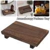 Retro Pedestal Stand Wooden Vanity Tray Home Decor Storage Holder Tray  Kitchen