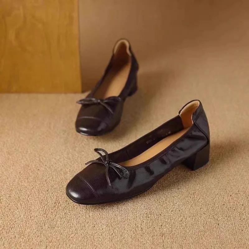 Flat Shoes Women Ballerinas Round Toe Bowtie Slip on Ballet Flats Lazy Loafers Moccasins Ladies Casual Flats Shoes 2025