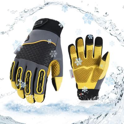 Above or 3M Thinsulate 150G Insulation Material Cold Weather Gloves Genuine Cow Leather 3D 3D Touch Panel Compatible Cold Protection Waterproof Wear