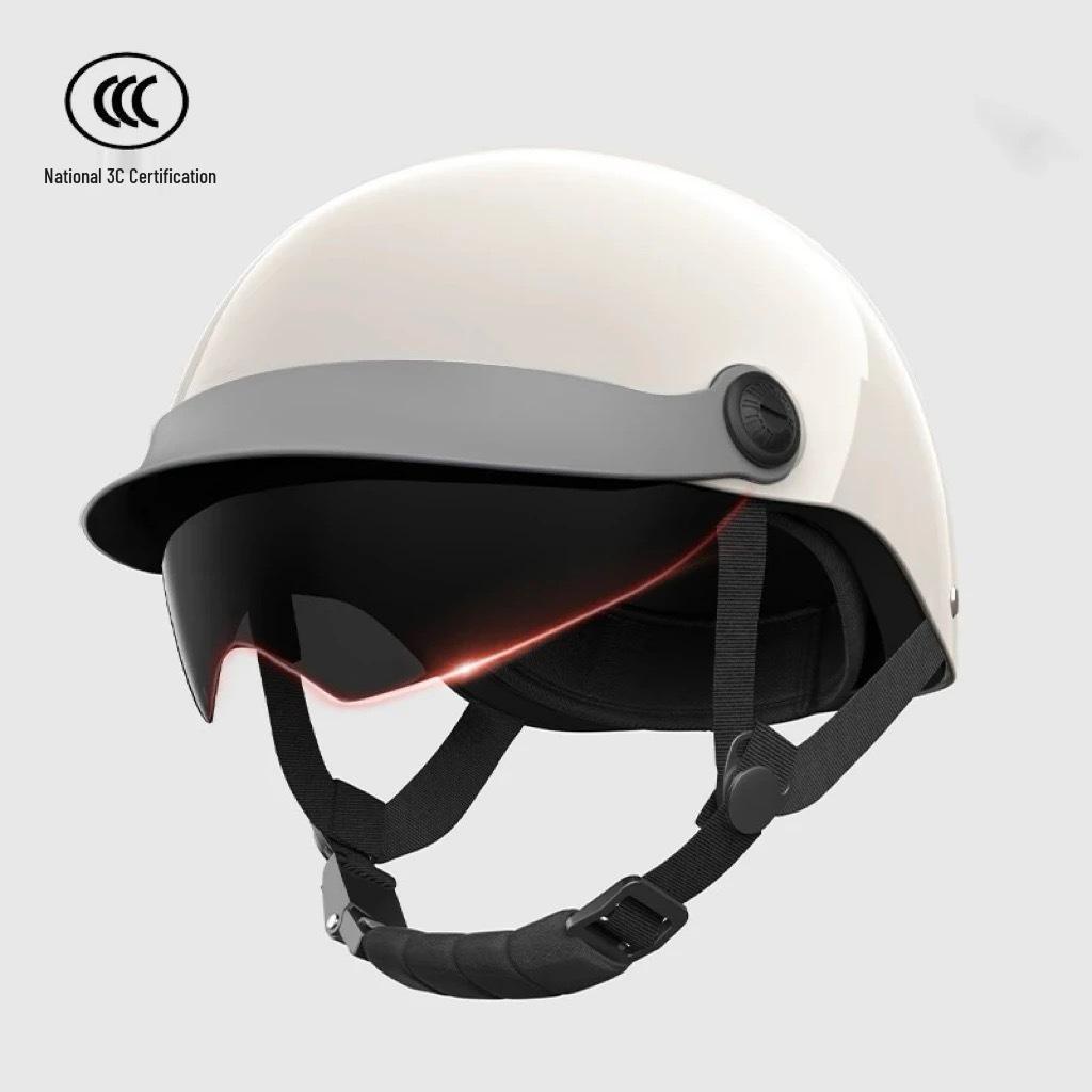 Certified Electric Motorcycle Half Helmet for All Seasons, Men & Women, Sun Protection, Safety Standard